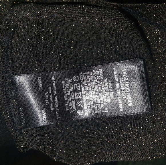 Ted Baker Dress London Metallic Knit Dress Med - Picture 7 of 7